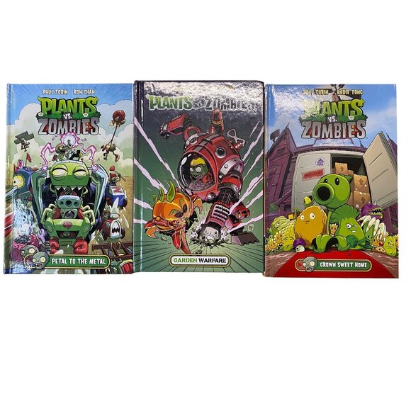 Plants Vs. Zombies Hardcover Graphic Novels Book Lot Of 3 Paul Tobin - Picture 2 of 16